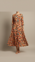 Tangerine Spice Midi Dress