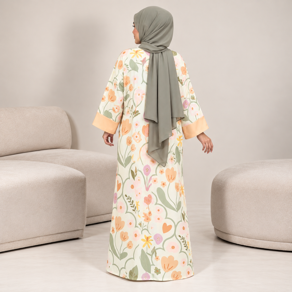 ROSSA CAFTAN CREAM TULIP