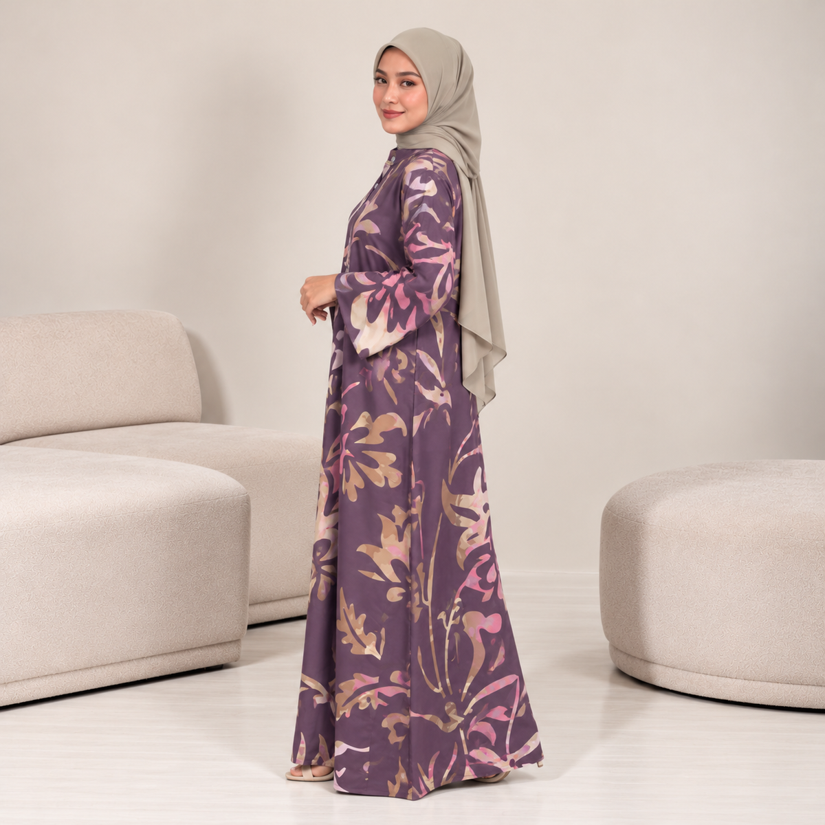 ROSSA CAFTAN BROWN DAISY