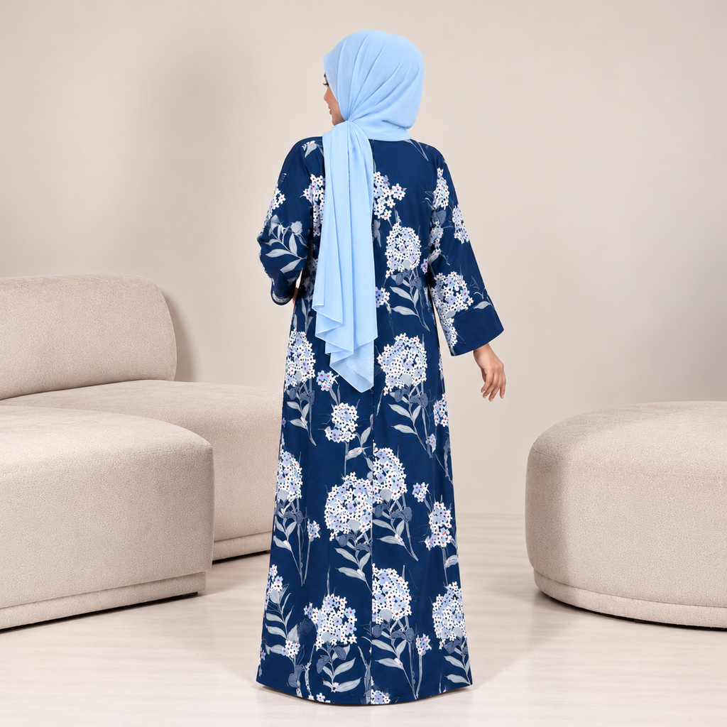 ROSSA CAFTAN BLUE HYDRANGEA
