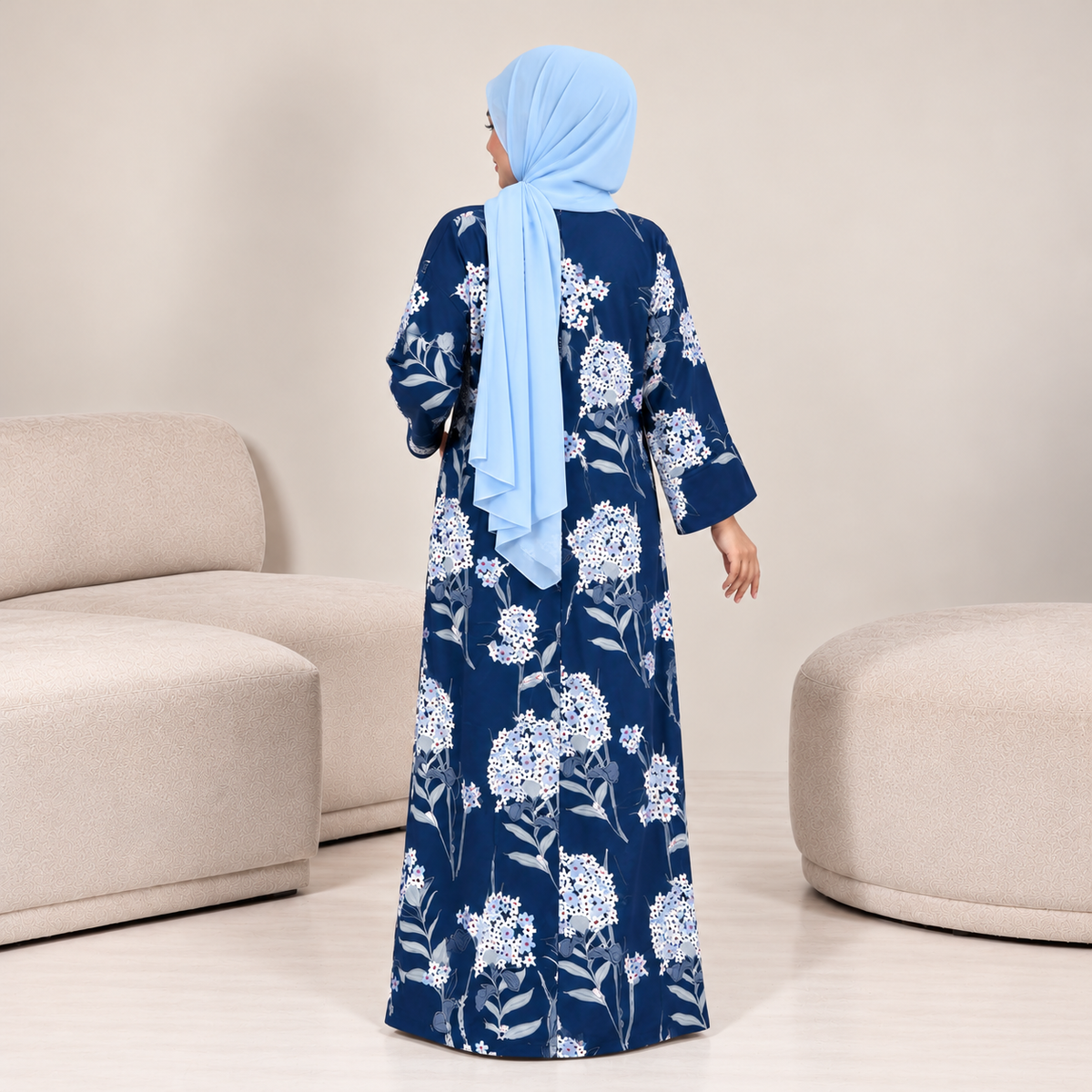 ROSSA CAFTAN BLUE HYDRANGEA