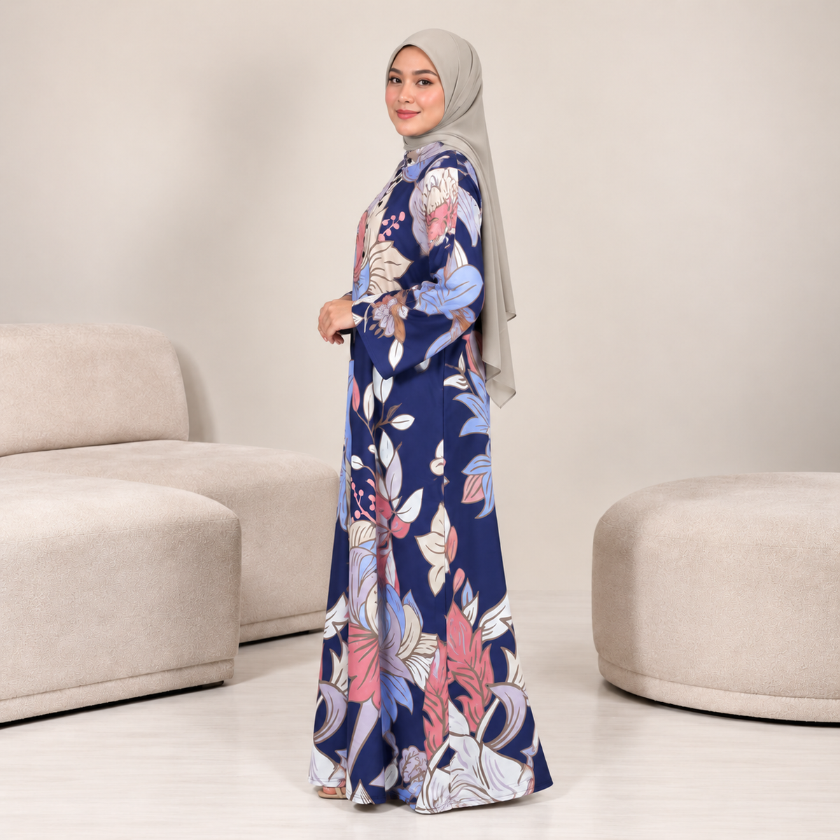 ROSSA CAFTAN PURPLE PEONY