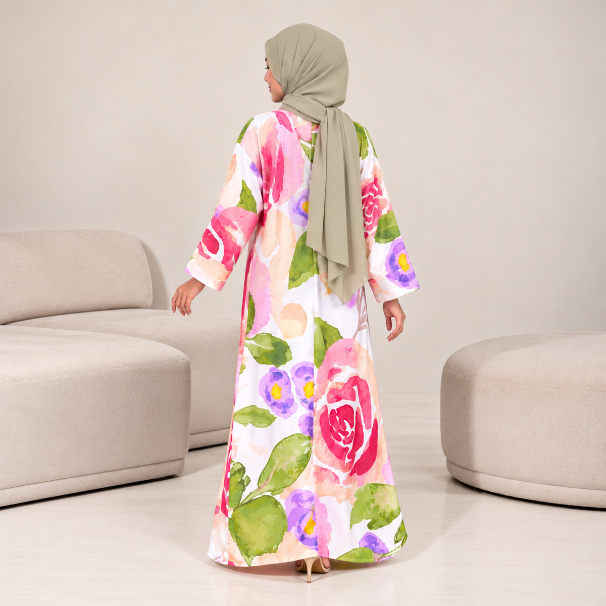 ROSSA CAFTAN WHITE ROSE