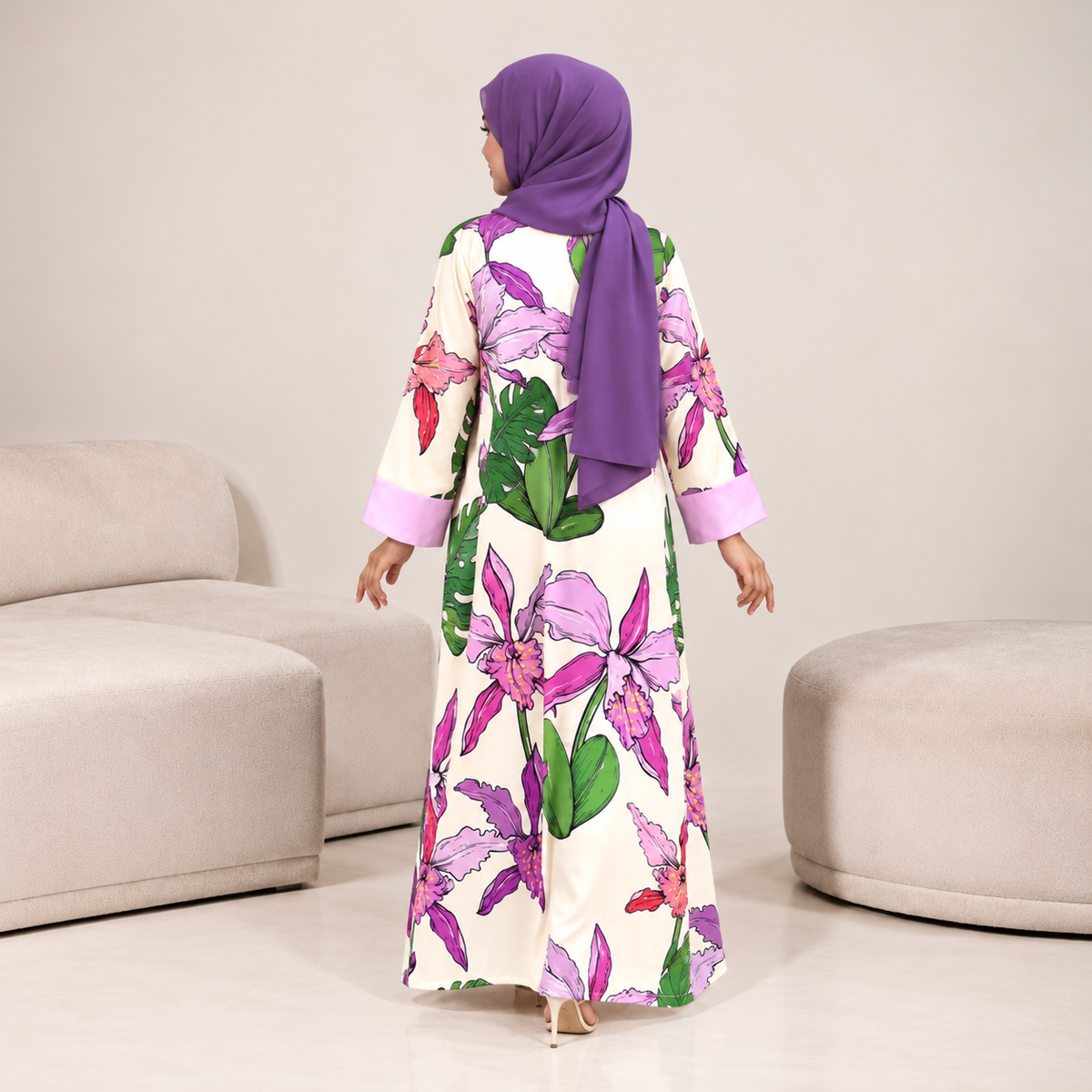 ROSSA CAFTAN PURPLE ORCHID