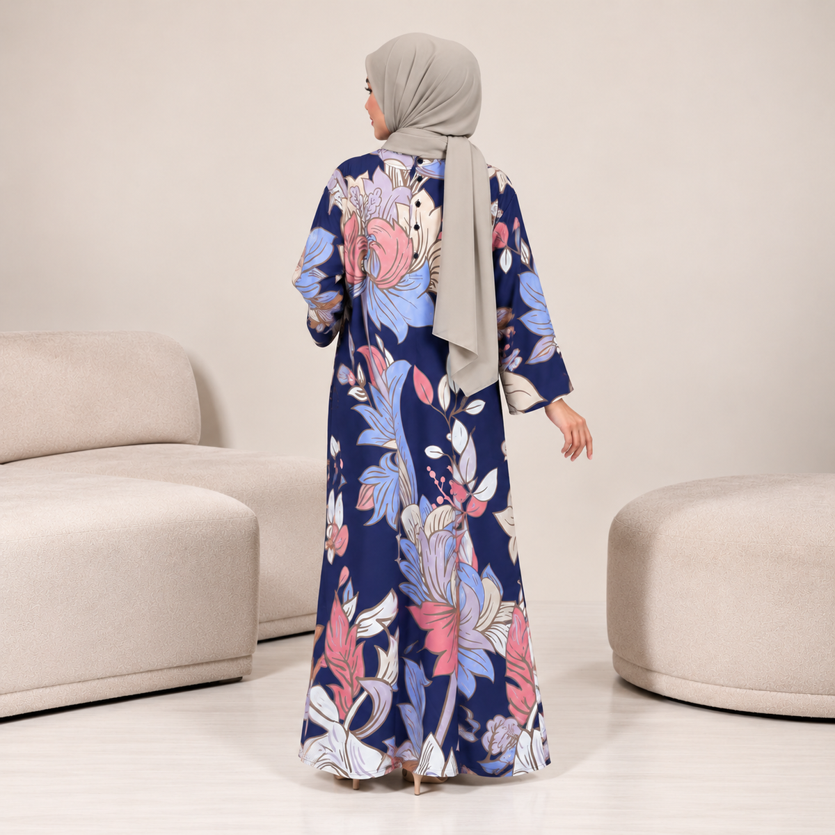 ROSSA CAFTAN PURPLE PEONY