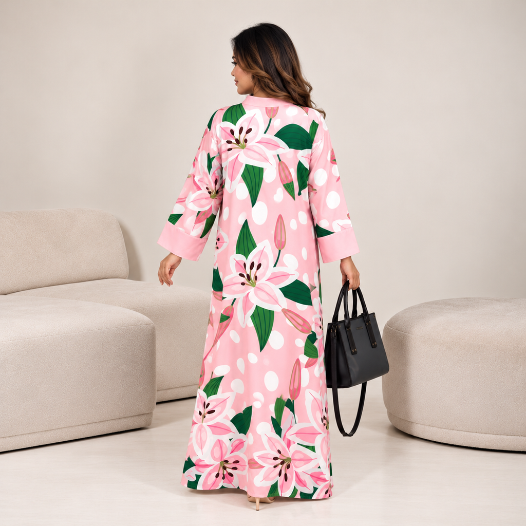 ROSSA CAFTAN PINK WATERLILY