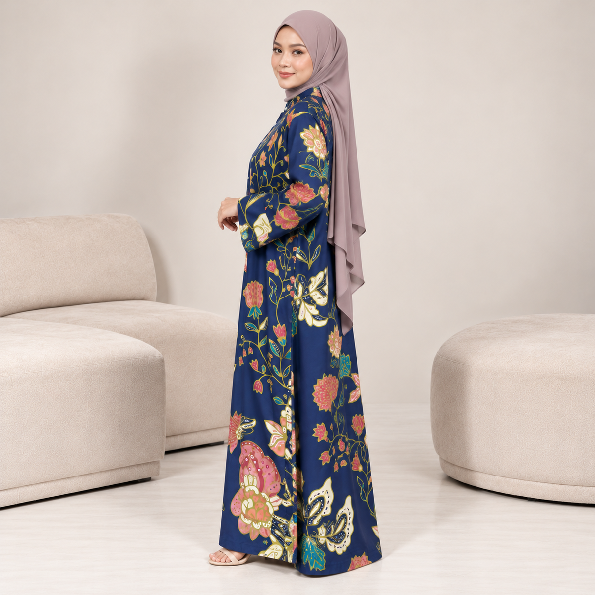 ROSSA CAFTAN BATIK BLUE LIME