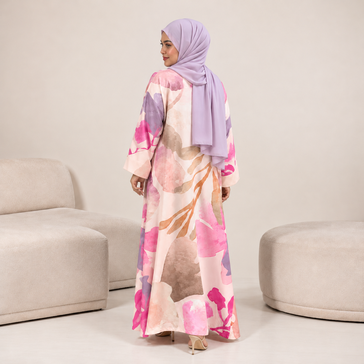 ROSSA CAFTAN PEACH DAISY