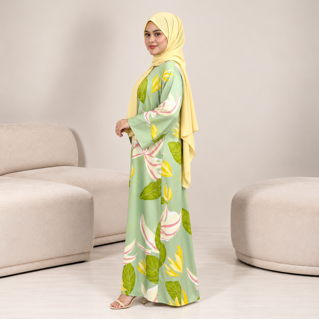 ROSSA CAFTAN GREEN LOTUS
