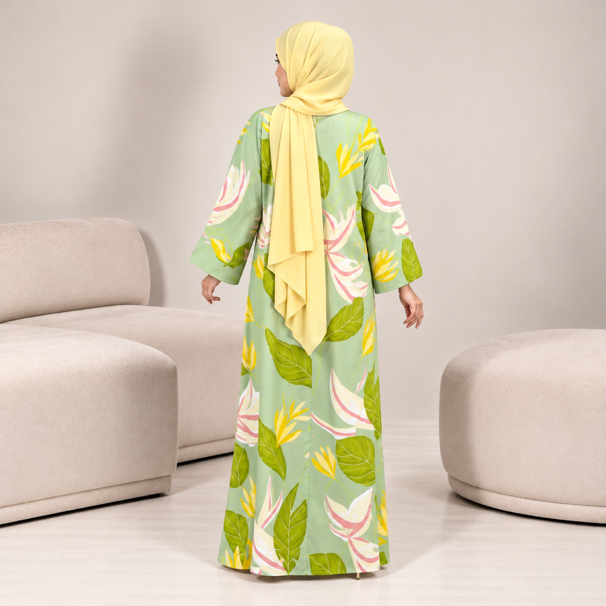 ROSSA CAFTAN GREEN LOTUS