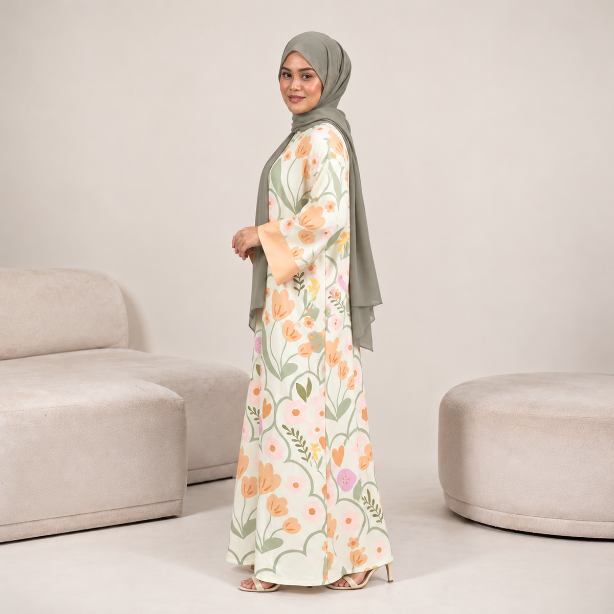ROSSA CAFTAN CREAM TULIP