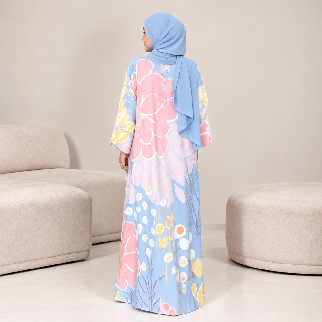 ROSSA CAFTAN GREY PEONY