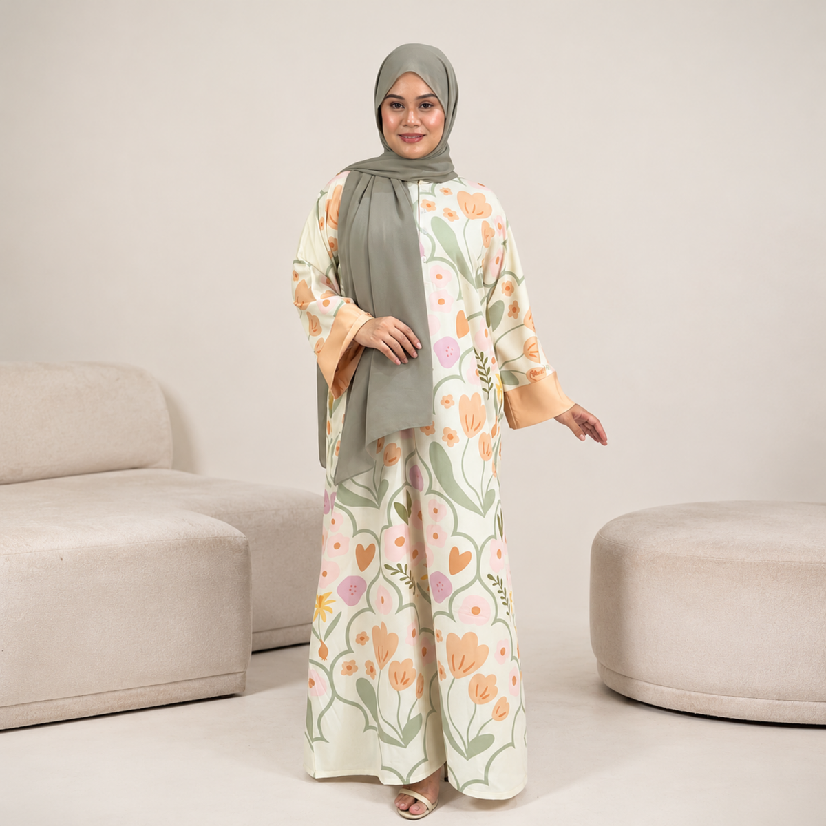 ROSSA CAFTAN CREAM TULIP