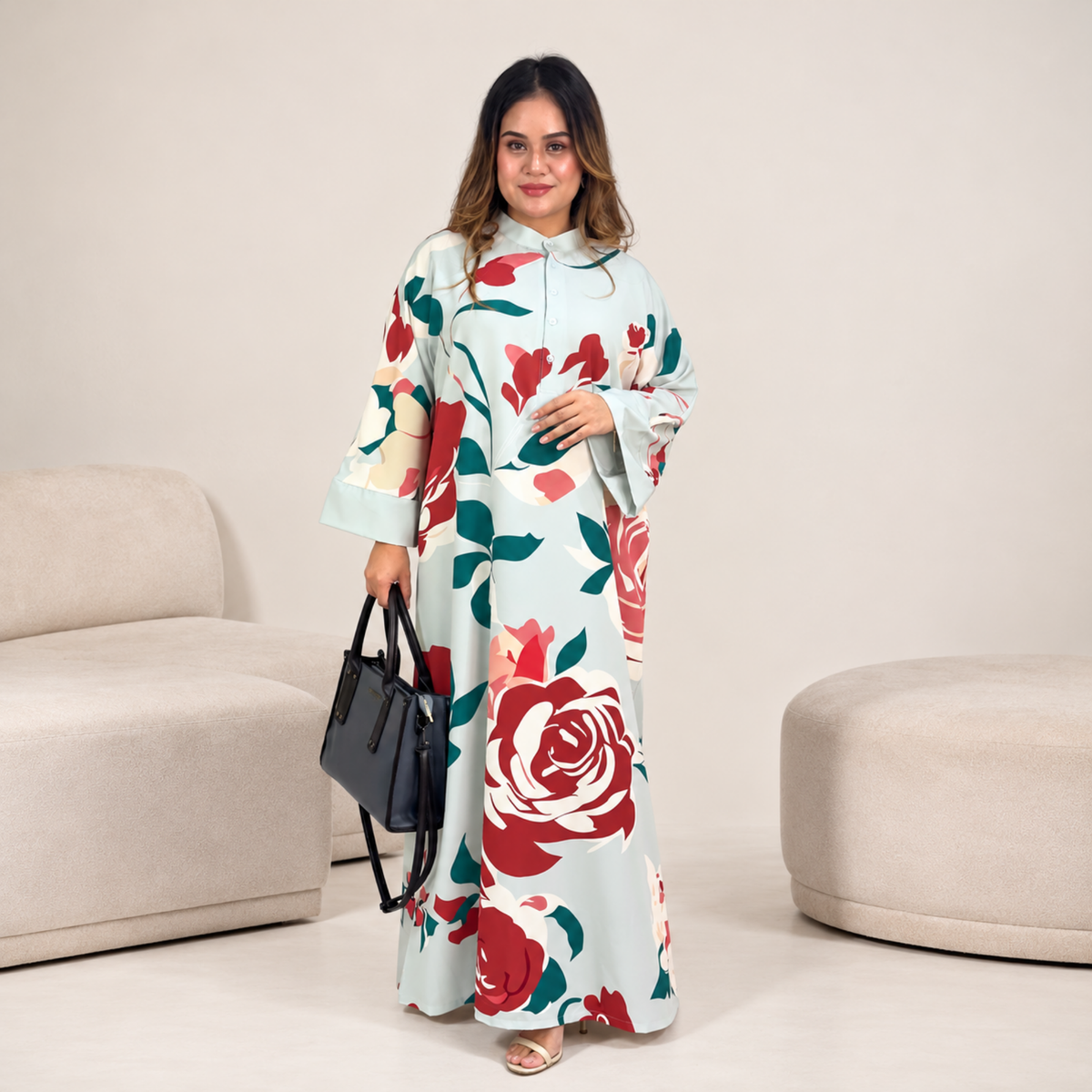 ROSSA CAFTAN MINT ROSE