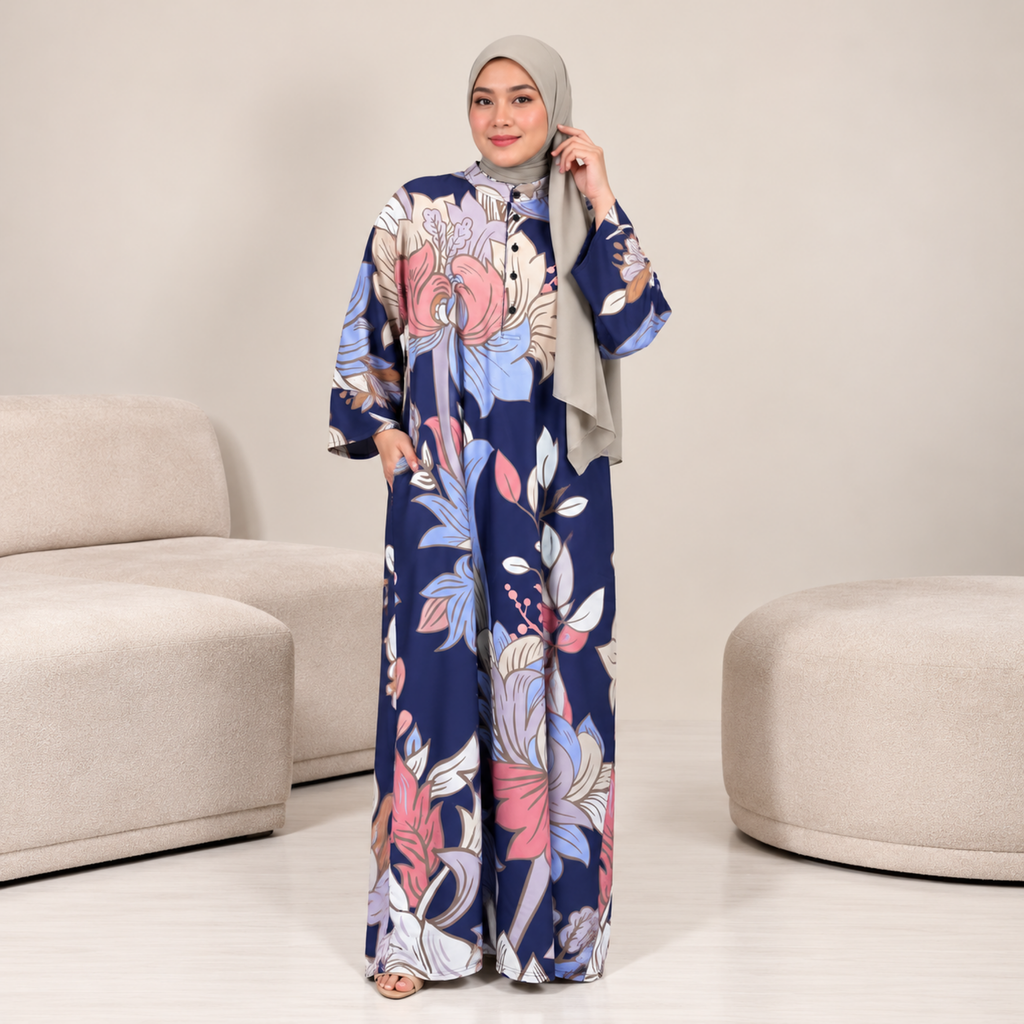 ROSSA CAFTAN PURPLE PEONY